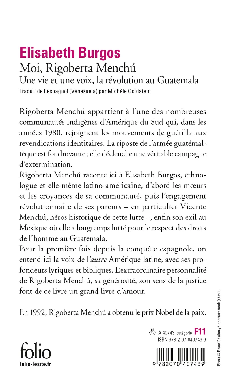 Moi, Rigoberta Menchú - Élisabeth Burgos