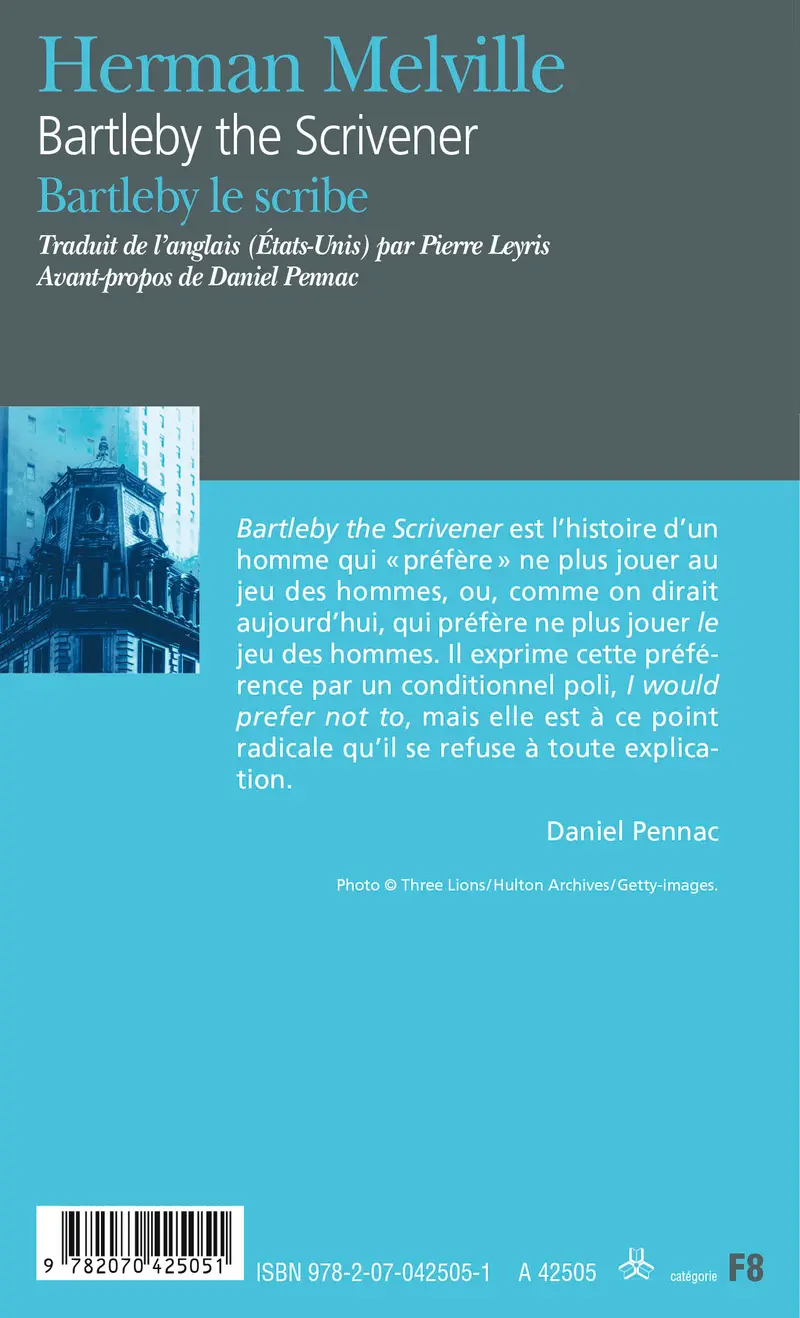 Bartleby le scribe/Bartleby the Scrivener - Herman Melville