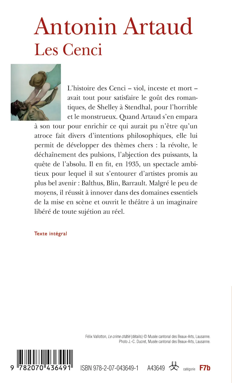Les Cenci - Antonin Artaud