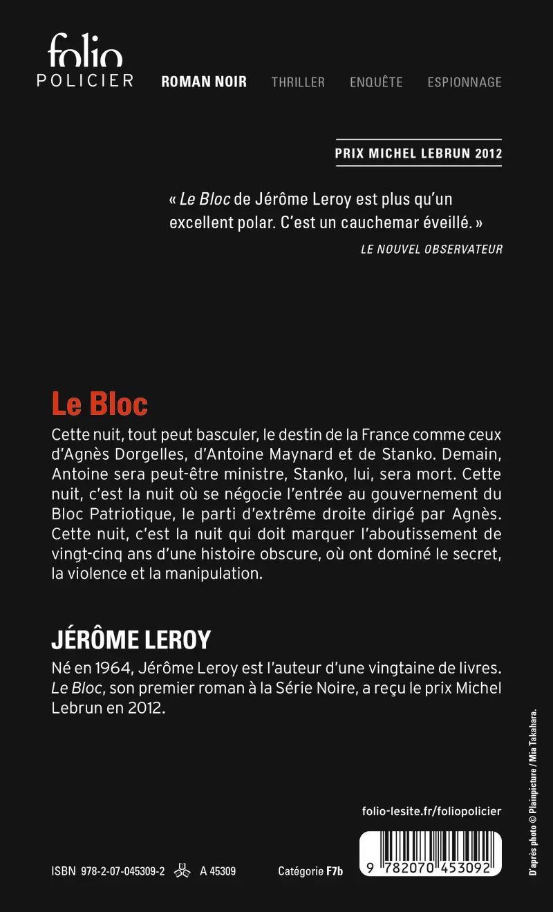 Le Bloc - Jérôme Leroy