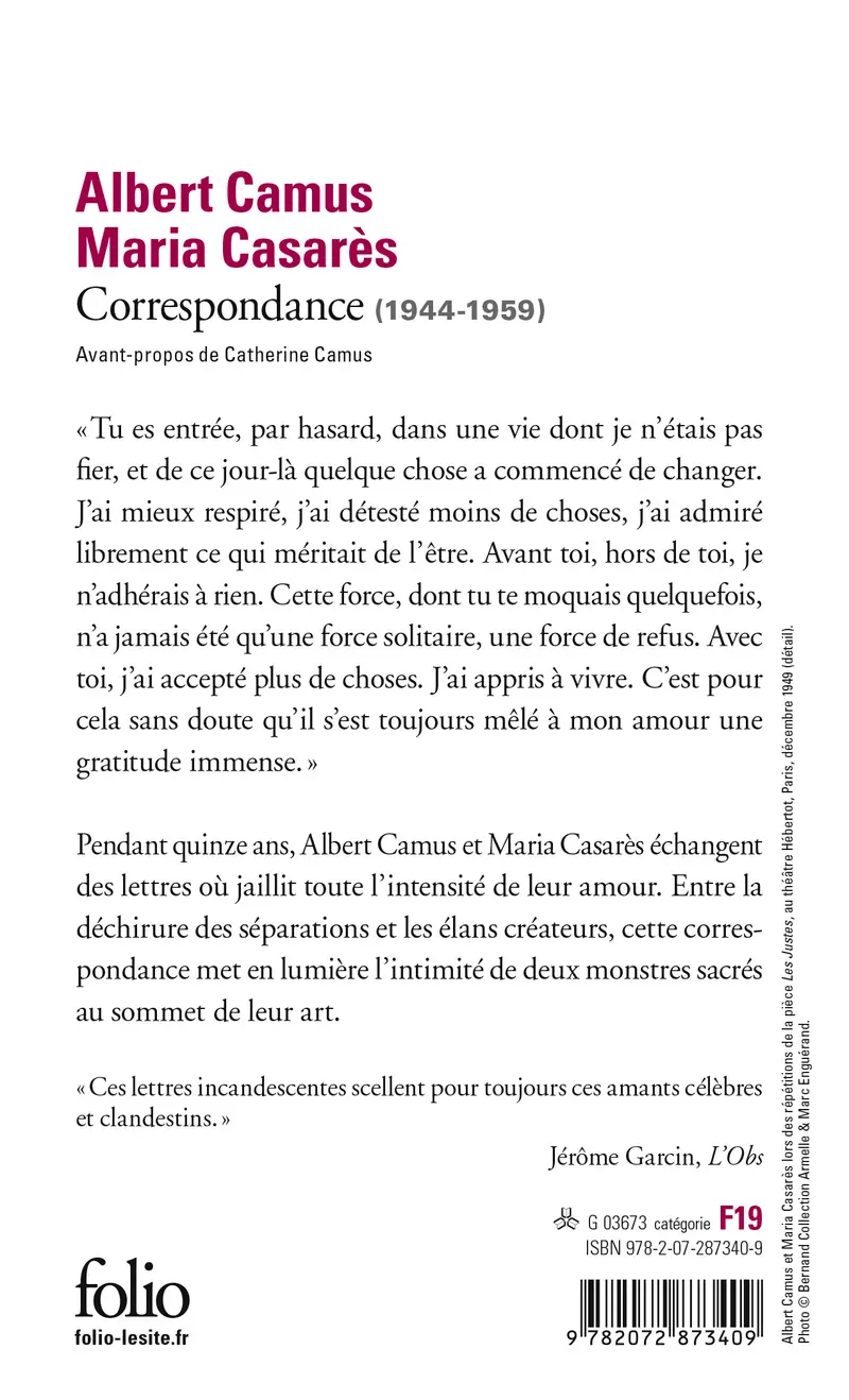 Correspondance - Albert Camus - Maria Casarès