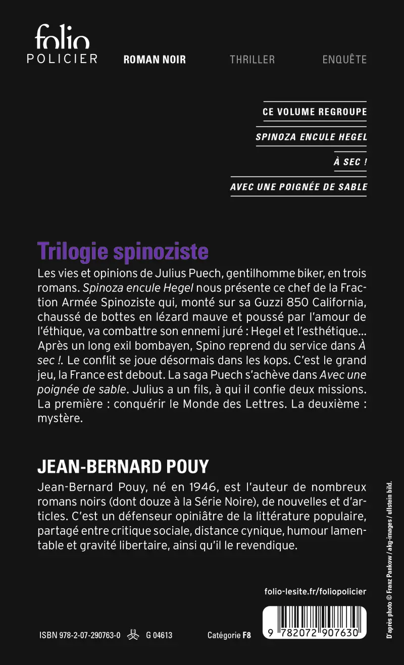 Trilogie spinoziste - Jean-Bernard Pouy