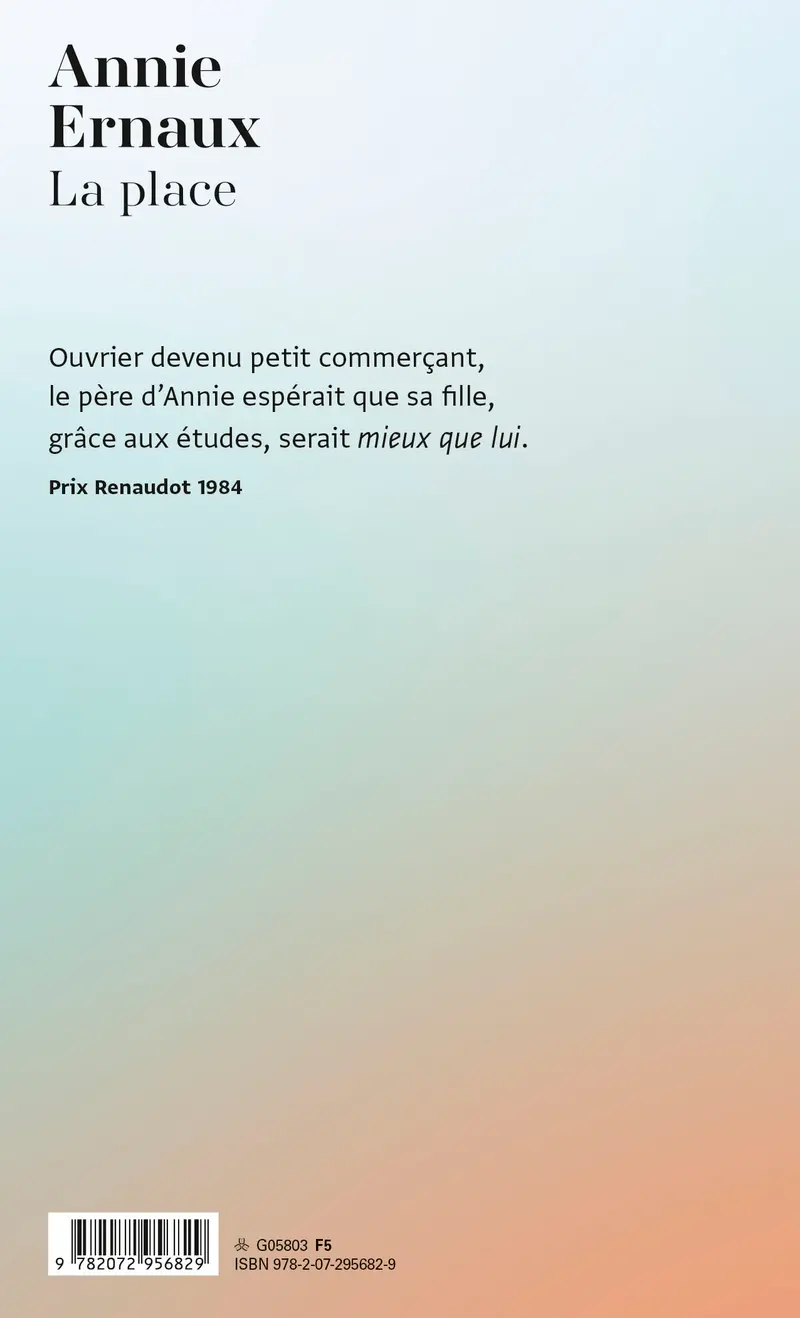 La place - Annie Ernaux