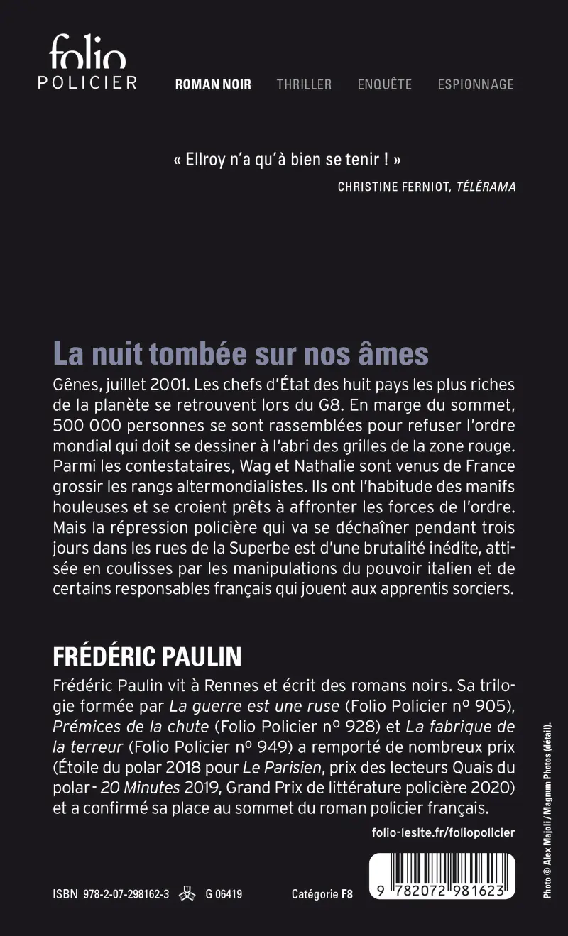 La nuit tombée sur nos âmes - Frédéric Paulin
